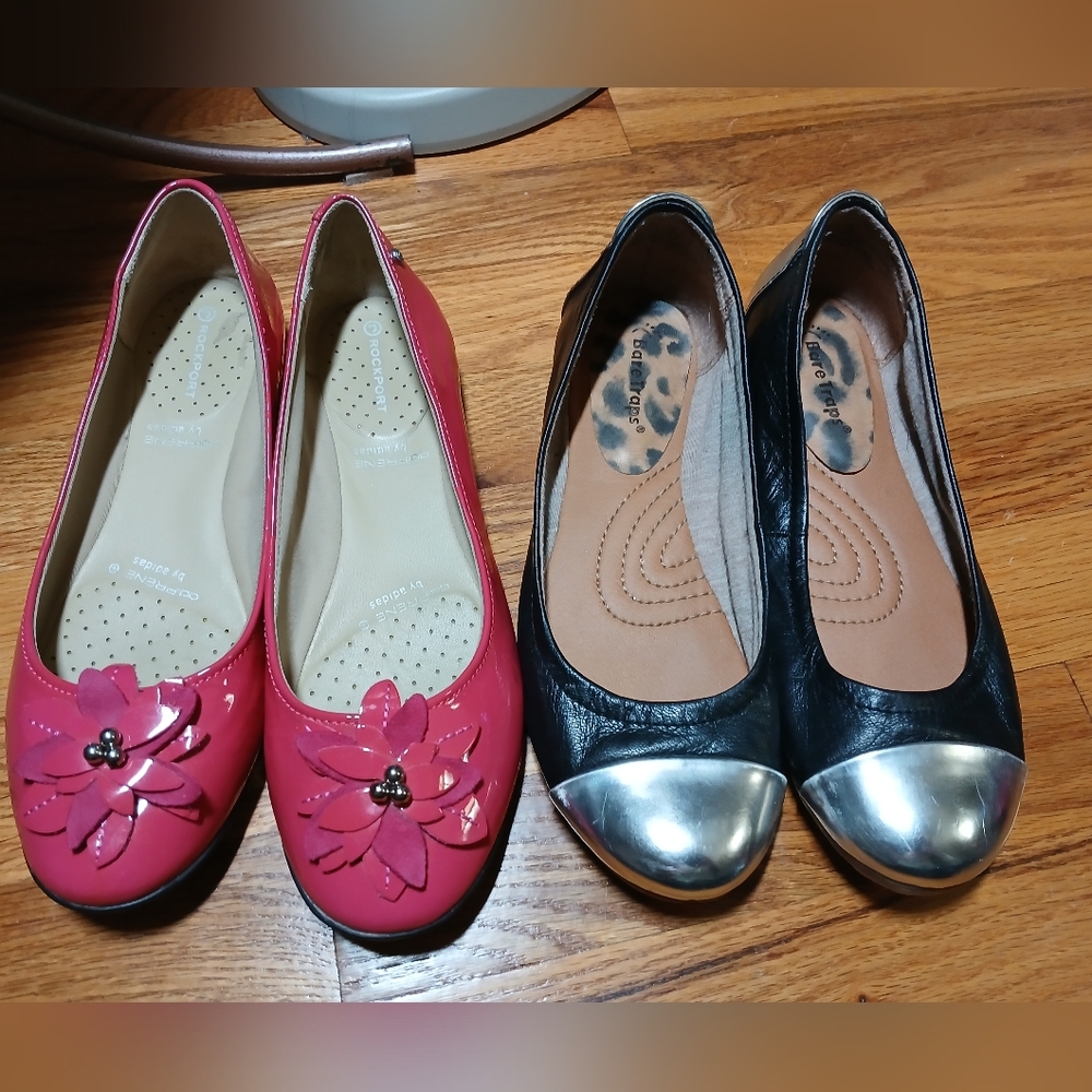 Ballerina Flat Leather Shoes Women Size 7